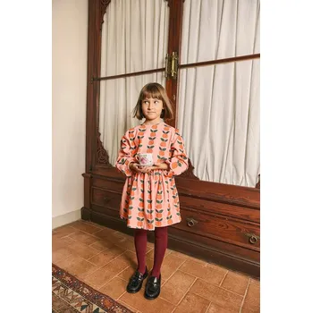 Dámská sukně Dětská sukně Tinycottons APPLES SKIRT AW25.384 růžová 30X, vel. 128