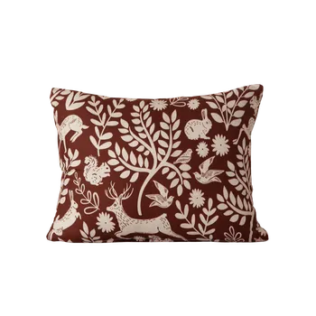 Povlak na dekorativní polštářek Povlak na polštář z mikrovlákna FOREST ANIMALS 40x50 cm, hnědý