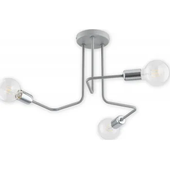 Svítidlo Lemir Stropní svítidlo O2743 W3 SZA Pixi lustr 3 ramenný, šedá matná + chrom