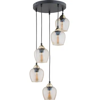 Lemir Závěsné svítidlo na lanku O2995 W5 CZA + ZL Margo závěs 5, matný černý