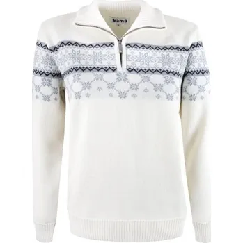 Dámský svetr Kama Merino svetr 5007 101 - přírodně bílá L