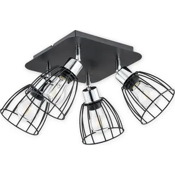 Svítidlo Lemir Stropní svítidlo O2694 P4 CZA Hornet spot 4, černá matná + chrom