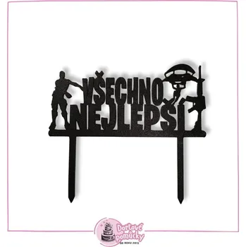 FORTNITE Všechno nejlepší velký zápich - Tmavě zlatá