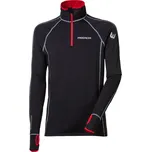 Progress TOREZ ZIP pánská funkční mikina s krátkým zipem černá/červená Velikost: XL