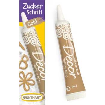 Čokoláda Günthart Dekorační psací cukr zlatý 25g
