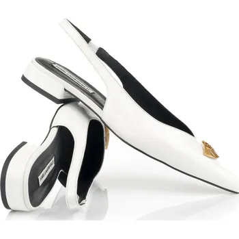 Dámské tenisky SANDÁLE KARL LAGERFELD KERRIE KAN FAN SLING WHITE TEXTURED LTHR