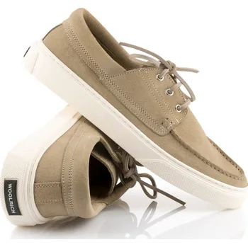 Pánské mokasíny POLOBOTKY WOOLRICH BOAT SHOES MAN ROVESCIATO BEIGE