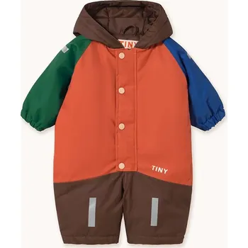 Dětská móda Overal Tinycottons COLOR BLOCK SNOW ONE-PIECE AW25.044 hnědá 88X, vel. 74