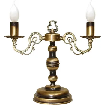 Lampička Lemir Stolní lampa O1318/L2 Antares lampička 2 ramenná, patina