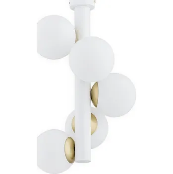 Svítidlo Lemir Stropní svítidlo O2815 W5 BIA Ente lustr 5 ramenný, bílá matná + patin