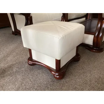 Sedací souprava Rustikalni kožený taburet - Elegance