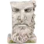 Hlava muže, dekorace z MgO keramiky s otvorem na květináč