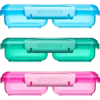 Dóza na potraviny Sistema Krabička na svačinu se 2 oddíly 350 ml (1ks) Mix 3 barev Mix 3 barev