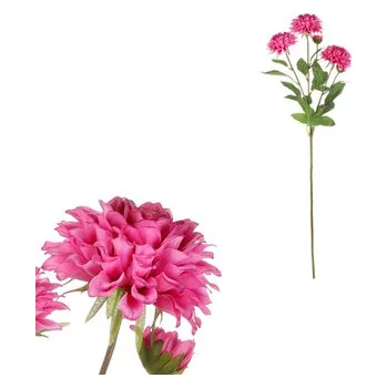 umělá květina Jiřina, 5 květá, světle růžová barva.