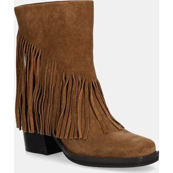 Dámské kozačky Semišové boty Steve Madden Pia-F dámské, hnědá barva, na podpatku, 11004805 11004805.839 82X, EUR 36