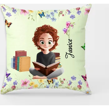 Polštář Polštář - Jen holka, která miluje knihy 11 40cm x 40cm