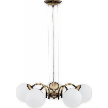 Svítidlo Lemir Lustr do obyváku O2905 W5 PAT Nol lustr 5 ramenný, patina