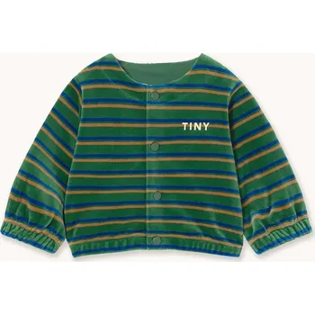 Kojenecká bunda Tinycottons DUO STRIPES BABY JACKET AW25.253 tyrkysová 67X, vel. 86