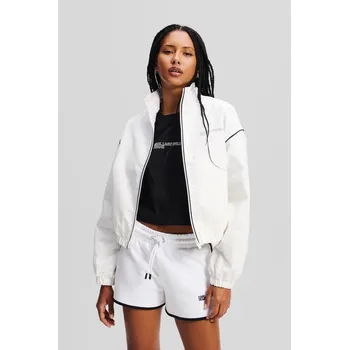 Dámská větrovka BUNDA KARL LAGERFELD JEANS KLJ ZIP UP PIPING JACKET WHITE