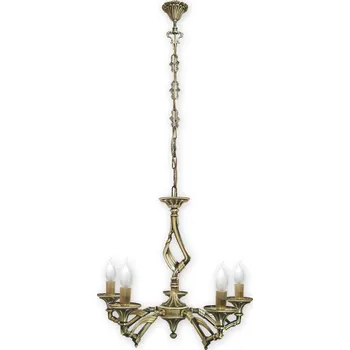 Svítidlo Lemir Závěsné svítidlo na řetězu 635/W5 Vigo lustr 5 ramenný, patina