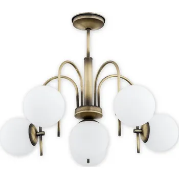 Svítidlo Lemir Lustr do obyváku O2856 W6 PAT Ape lustr 6 ramenný, patina