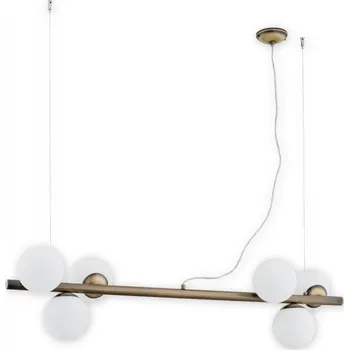 Svítidlo Lemir Lustr do obyváku O2916 W6 PAT Osso závěsný lustr 6 ramenný, patina