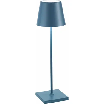 Lampička Zafferano, Stolní lampa Poldina 38 cm sytě modrá - Formadore
