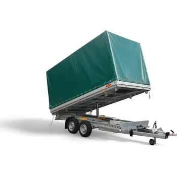 Přívěs k motorovému vozidlu MARO Kralovice Jednostranný sklápěcí přívěs TIPPER 1 B2 3500 kg 2600x1550x2150 mm, ruční pumpa a Celní plachta 1800 mm