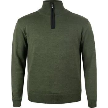 Pánský svetr Kama Merino svetr L144 106 - tmavě zelená L