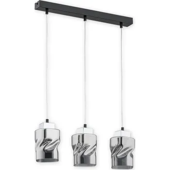 Svítidlo Lemir Závěsné svítidlo na lanku O2963 W3 CZA + CH Meru závěs 3, černá matná