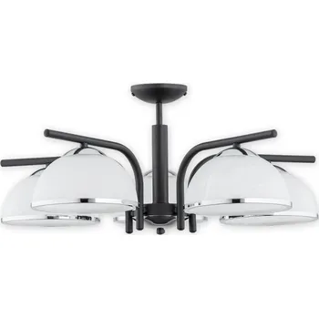 Svítidlo Lemir Stropní svítidlo O2925 W5 CZA + CH Lava lustr 5 ramenný, černá matná +
