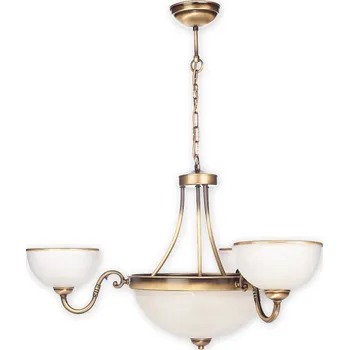 Svítidlo Lemir Závěsné svítidlo na řetězu O2083 W5 PAT Sato lustr 3 ramenný, patina