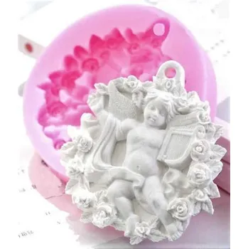 Forma na odlévání Silikonová forma na závěsnou dekoraci anděl s harfou