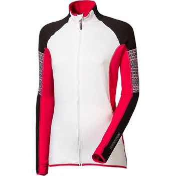 Dámská mikina Progress NORA dámská funkční sportovní celopropínací mikina černá/bílá/fuchsie Velikost: XL