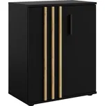 Komoda, 2D, černá/dub artisan, TOLIS TYP 1