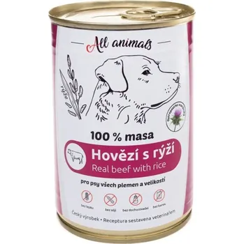 Krmivo pro psa Hovězí maso mleté s rýží 400g