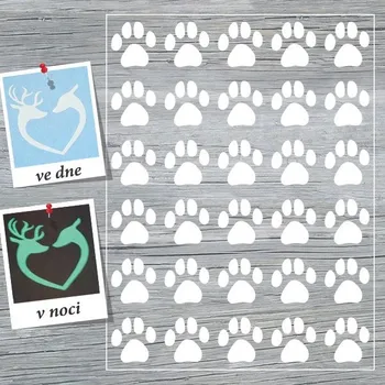 Engross Nažehlovací obrázky svítící ve tmě, Stopy psa mini