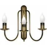 Lemir Nástěnné svítidlo 192/K3 Kandelabr nástěník 3 ramenný, patina