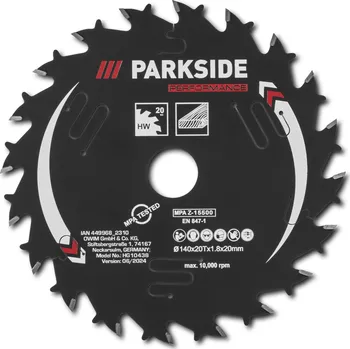 Pilový kotouč PARKSIDE PERFORMANCE® Pilový kotouč, Ø 140 mm (dřevo, 20 zubů)