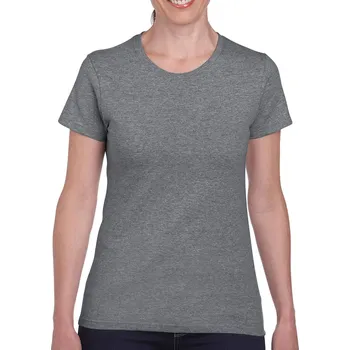 Dámské tričko Gildan Dámské tričko Gildan Heavy Cotton Šedý melír tmavý S