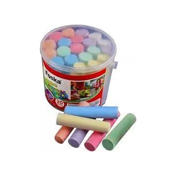 křídy chodníkové 20ks v kyblíku