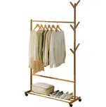 Pojízdný věšák, bambus, šířka 100cm, VIKIR TYP 3