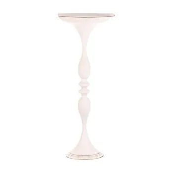 Mísa kovová - na stojanu, 83 cm, aranžovací, barva bílá