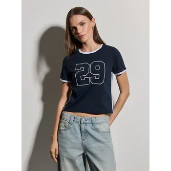 Dámské tričko Krátké tričko s potiskem - L - House - ocelově modrá - 047HH-95X