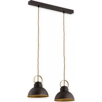 Svítidlo Lemir Závěsné svítidlo na lanku O2372 W2 RWZ Ajla závěs 2, wenge + zlatá