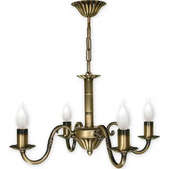 Svítidlo Lemir Závěsné svítidlo na tyči O1004/W4 Prima lustr 4 ramenný, patina