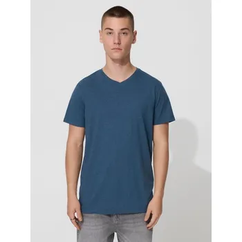 Pánská móda Tričko s&nbsp;výstřihem do V - L - House - světle modrá - 148GT-50M