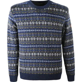 Pánský svetr Kama Merino svetr 4067 108 - tmavě modrá XL