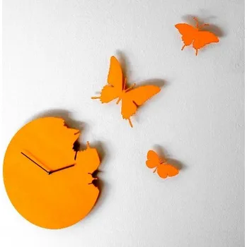 Hodiny Designové hodiny Diamantini a Domeniconi Butterfly diamond yellow 40cm