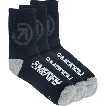 Pánská móda Meatfly ponožky Long Triple Pack Bike Black | Černá | Velikost L